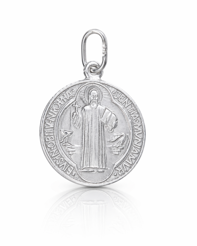 Medal ze srebra - Medalik św. Benedykta - trzy wielkości do wyboru-1