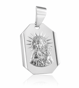 Medalik blaszka Matka Boska Częstochowska MD039