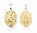 Medalik Matka Boża Niepokalana srebro pozłacane