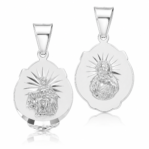 Medalik Matka Boża Szkaplerzna - Serce Pana Jezusa MD083