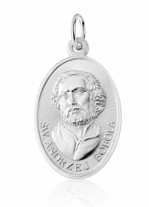 Medalik srebrny  Święty Andrzej Bobola - Módl się za nami