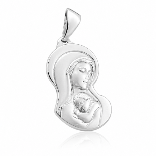 Medalik srebrny 925 Madonna z Dzieciątkiem M163