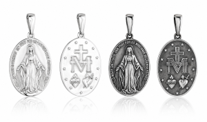 Medalik srebrny duży Matka Boża Niepokalana M243D