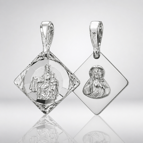 Medalik srebrny Matka Boża Szkaplerzna MD1117