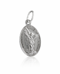 Medalik srebrny Św Michał Archanioł i Cudowny Medalik M243C