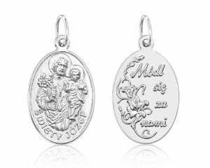 Medalik ze srebra Święty Józef M520