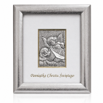 Obrazek srebro 925 Pamiątka Chrztu aniołki z latarenką