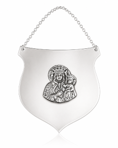 Ryngraf ze srebra z Matką Boską Częstochowską