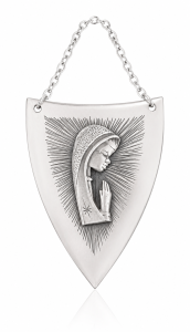 Ryngraf ze srebra z wizerunkiem Maryi