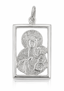 Srebrny medalik Matka Boska Częstochowska M255