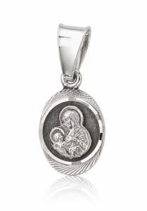 Srebrny medalik z Matką Bożą karmiącą GMD0091