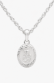 Zestaw srebrny łańcuszek z medalikiem diamentowanym-2