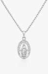 Zestaw srebrny łańcuszek z medalikiem Matka Boża Niepokalana