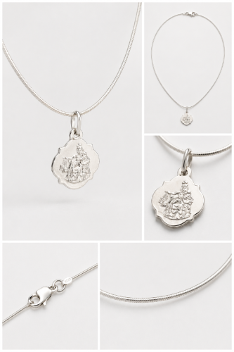 Zestaw ze srebra 925 łańcuszek z medalikiem - Szkaplerz-1