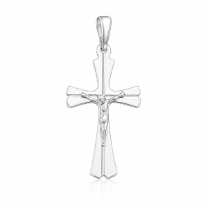 Krzyż ze srebra z Chrystusem KD2009