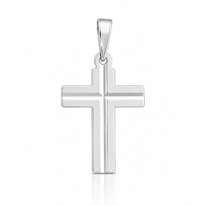 Krzyż ze srebra żłobiony KD2005 