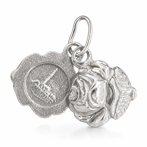 Medalik srebrny - składane róże z wizerunkiem Matki Bożej M212 