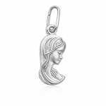 Medalik srebrny główka - Matka Boska M250