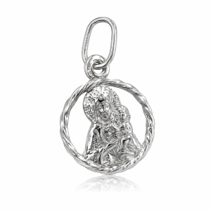 Medalik srebrny z wizerunkiem Matki Bożej M241