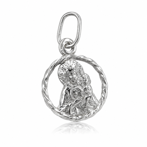 Medalik srebrny z wizerunkiem Matki Bożej M241