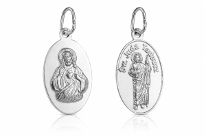 św. Juda Tadeusz - patron spraw beznadziejnych - medalik ze srebra M296