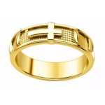 Różaniec srebrny pozłacany Ag 925 na palec