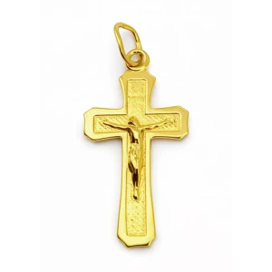 Krzyżyk srebrny pozłacany Ag 925 K3105G