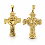Krzyżyk srebrny pozłacany Ag 925 K3020G – klasyczna elegancja  symbol wiary