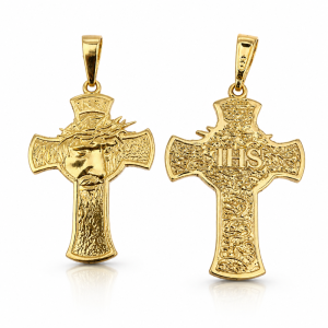 Krzyżyk srebrny pozłacany Ag 925 K3020G – klasyczna elegancja  symbol wiary