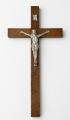 Krzyż drewniany z metalowym pasyjką – klasyczny krucyfiks ścienny-3