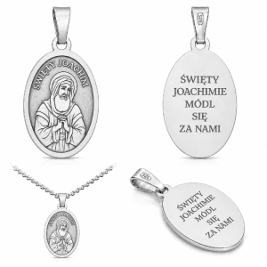 Medalik srebrny Święty Joachim – patron rodzin i dziadków (srebro próby 925)