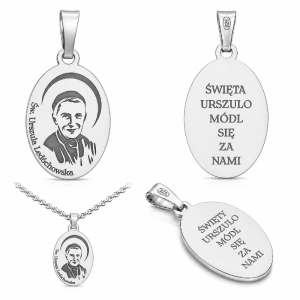 Medalik ze Świętą Urszulą Ledóchowską – srebro próby 925