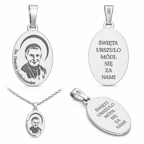 Medalik ze Świętą Urszulą Ledóchowską – srebro próby 925