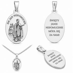 Srebrny medalik św. Jana Nepomucena pr. 925 – klasyczny symbol wiary i ochrony