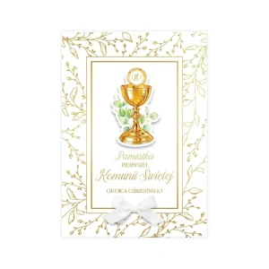 Album A5 Pamiątka I Komunii Świętej od Ojca Chrzestnego z książeczką