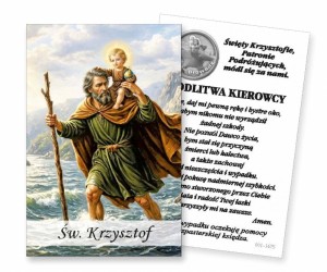 Święty Krzysztof - Obrazek - Modlitwa kierowcy (100 szt)