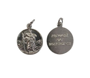 Medalik z metalu św. Krzysztof