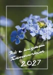 Kalendarz katolicki 2027 z księdzem Twardowskim - niezapominajka