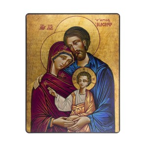 Ikona religijna - Święta Rodzina (szlagmetal)