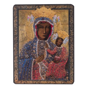 Ikona Matka Boska Częstochowska diamentowa (szlagmetal)