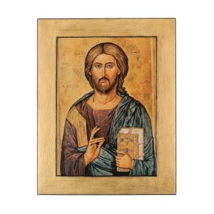 Ikona złota ramka Chrystus Pantokrator