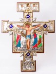 Srebrzony i złocony krzyż Franciszkański 