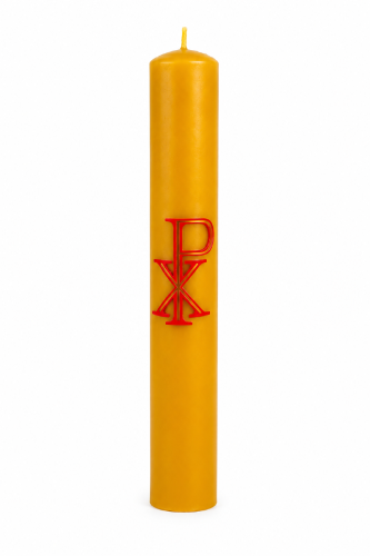Paschalik domowy z wosku pszczelego 27 cm – symbol Zmartwychwstałego Chrystusa