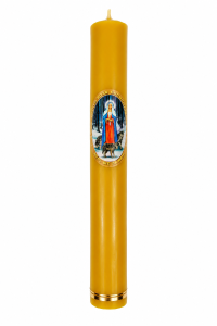 Prawdziwa gromnica z wosku pszczelego 100% – Matka Boża Gromniczna | 28 cm