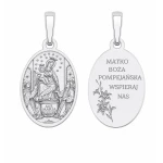 Medalik srebrny Matka Boża Pompejańska