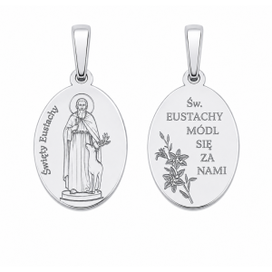 Medalik srebrny Święty Eustachy