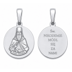 Medalik srebrny Święty Nikodem