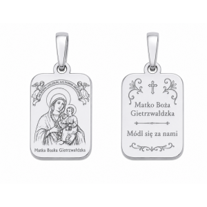 Medalik srebrny Matka Boska Gietrzwałdzka