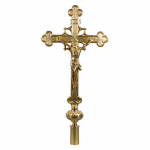 Krzyż mosiężny procesyjny 0625-II-62cm