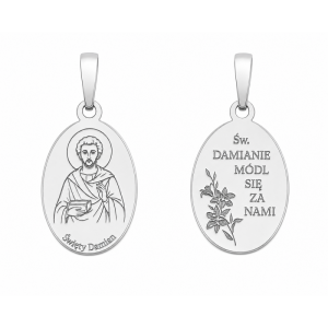 Medalik srebrny Święty Damian
